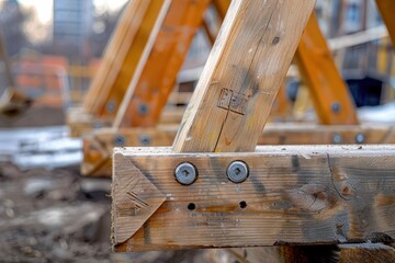 Robust Wooden Support Framework at a Development Site Strong Construction and Engineering Solutions