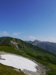 Naklejka premium 北アルプスの稜線