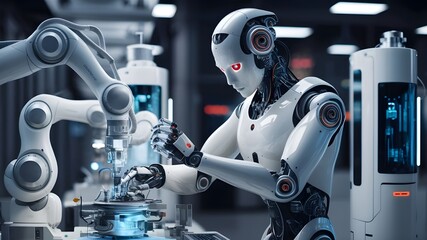 AI-Powered Robotics in a High- Tech Lab, the Future of Automation