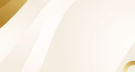 Gold abstract background for luxur brand. Golden gradient graphic resources with thin line wave and geometric element for fashion beuty spa brand