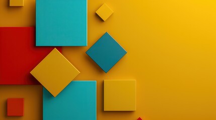 Abstract Geometric Shapes with Vibrant Colors