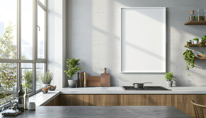 Contemporary kitchen touch control stove with empty frame