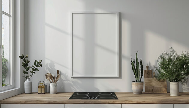 Contemporary kitchen touch control stove with empty frame