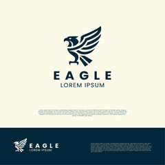 modern eagle logo simple design and shape
