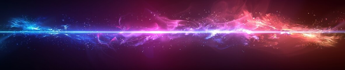 Fototapeta premium A beam of blue light in a purple background. 