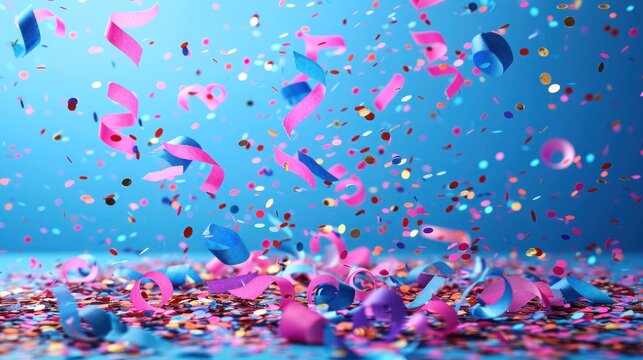 Festive Confetti Vector Illustration on Isolated Background