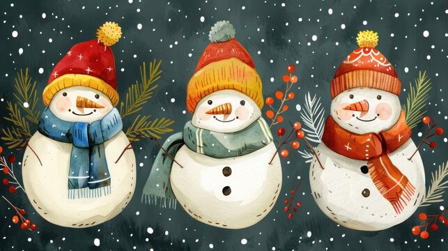 Festive Greetings Vector Collection for Holiday Cards