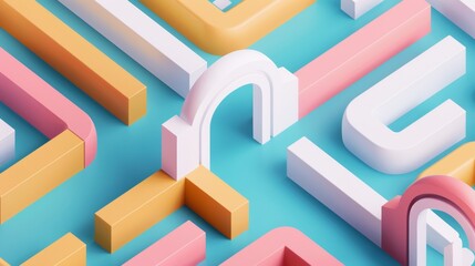 Obraz premium An intricate financial maze with vibrant pathways, each leading to distinct investment opportunities like stocks, real estate, and startups, symbolizing choice and risk