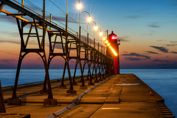 Naklejka premium South Haven South Pier Light