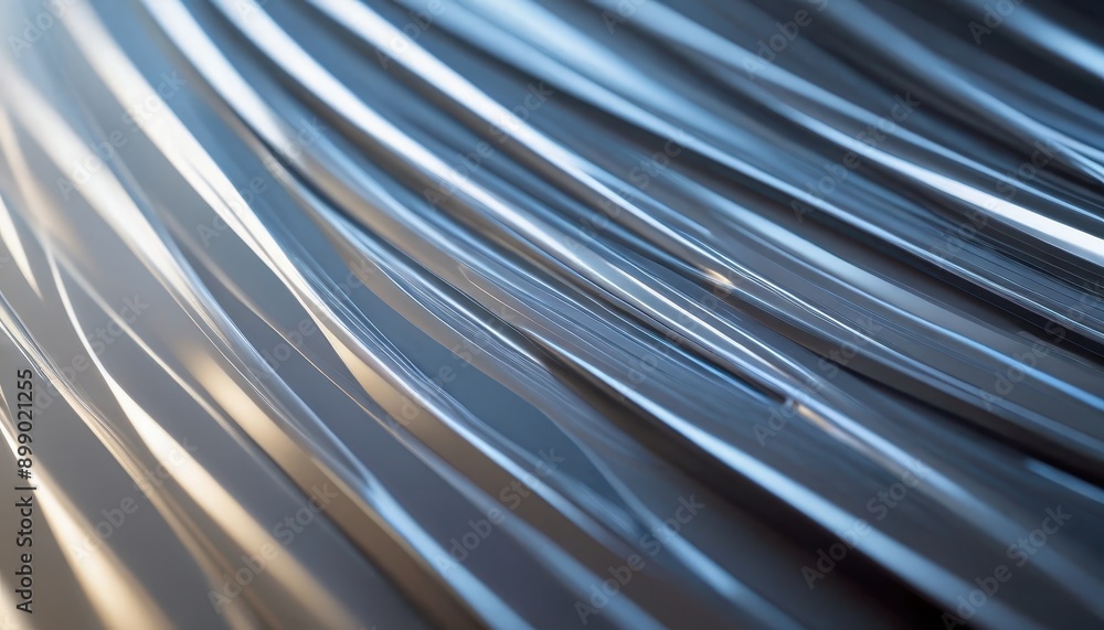Poster abstract metallic background with diagonal lines and reflections.