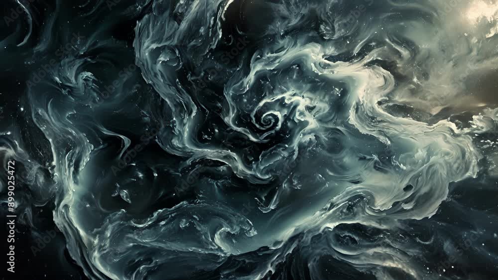 Poster a mesmerizing abstract pattern featuring swirling shapes and a grainy fade reminiscent of a vast and