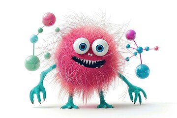Obraz premium monster with chemistry atoms