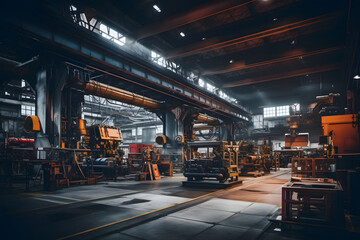 Fototapeta premium photo of a factory, factory from the inside