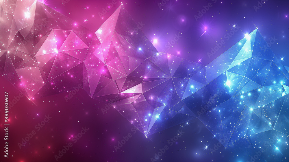Poster abstract cosmic geometric light pattern..
