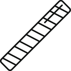 Simple line icon of a nail file, a tool used for shaping and smoothing nails