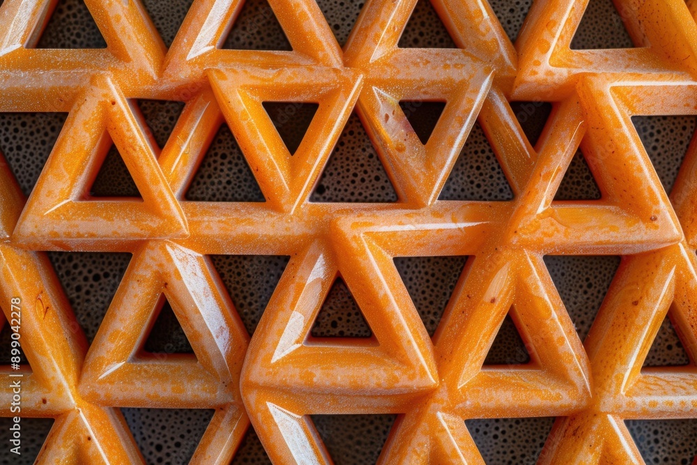 Poster orange triangular pattern. ai.