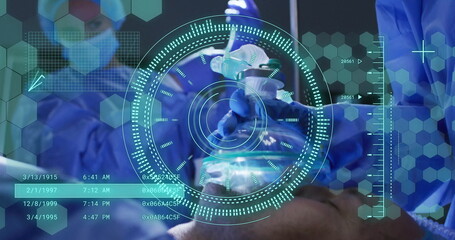 Image of scope scanning and data processing over diverse surgeons in operating theatre