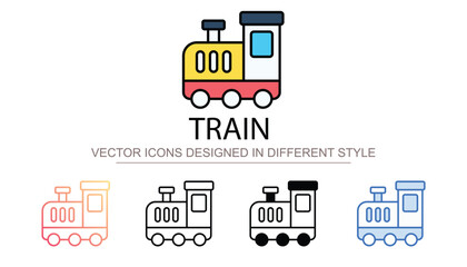 Train icon design with white background stock illustration