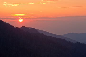 Obraz premium sunset in the mountains
