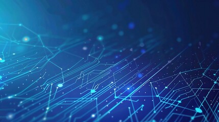 Dazzling Blue Technology Background: Showcasing Advanced and Innovative Technological Elements