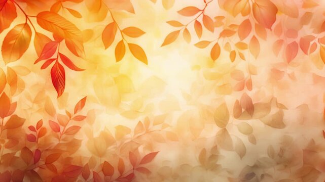 This design features a hazy gradient background and faint wispy strokes perfectly emulating the blurred effect of autumn leaves in motion.