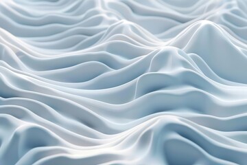 Fototapeta premium hypnotic pattern of undulating white waves clean minimalist design with subtle gradients and shadows creating a sense of depth and movement calming and meditative aesthetic