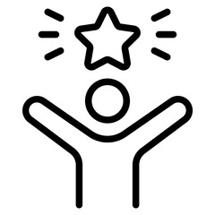 man and a star icon logo vector illustration. excellence symbol template for graphic and web design collection