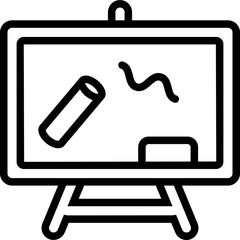 Chalkboard Line Icon Design Vector