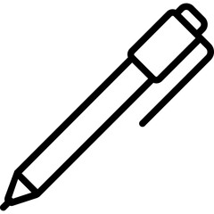 Mechanical Pencil Line Icon Design Vector