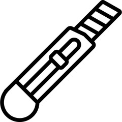 Paper Cutter Line Icon Design Vector