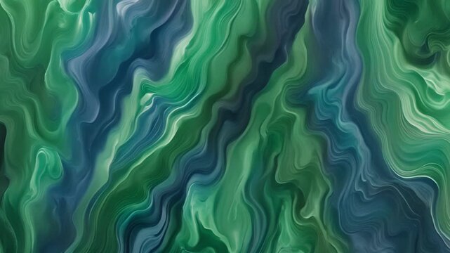 A repeating pattern of bold jagged lines in shades of green and blue evoking the unpredictable nature of molten lava.