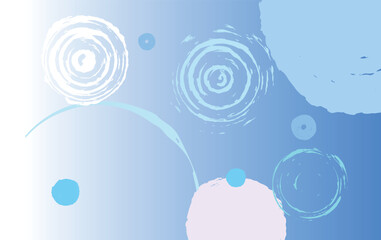 和風な水面の波紋のイラスト素材