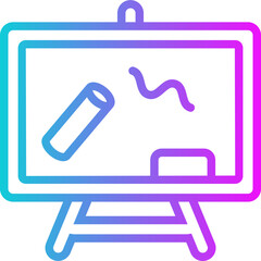 Chalkboard Gradient Icon Design Vector