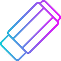 Eraser Gradient Icon Design Vector