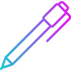 Mechanical Pencil Gradient Icon Design Vector