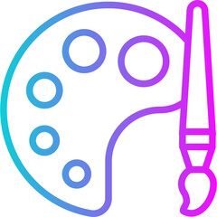 Palette Gradient Icon Design Vector