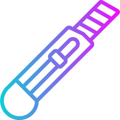 Paper Cutter Gradient Icon Design Vector