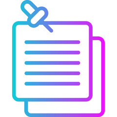 Post It Gradient Icon Design Vector