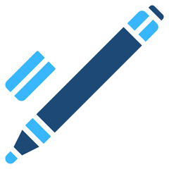 Whiteboard Marker Solid Color Icon Design Vector