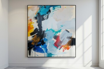 Abstract Canvas Painting in a Modern Interior