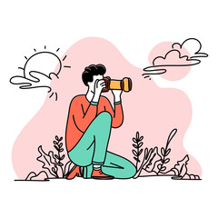 Celebrate World Photographer Day with stunning flat illustrations showcasing the beauty of photography. Join us in honoring the art and skill of talented photographers around the globe