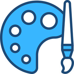 Palette Blue Icon Design Vector