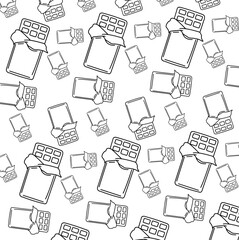 Chocolate Bar Seamless Pattern