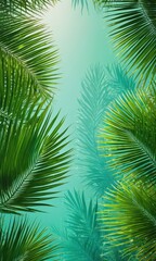 Obraz premium Tropical Palm Leaves Background.