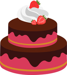 Chocolate Cake With Strawberry