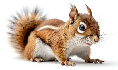 Obraz premium A squirrel standing in front of a white background.