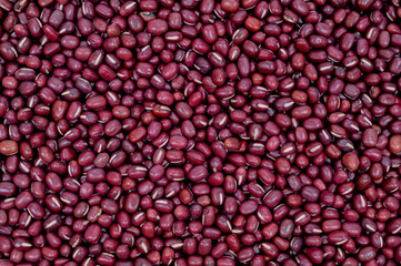 팥 질감의 탑뷰(Red bean or adzuki beans seeds texture background. Top View)