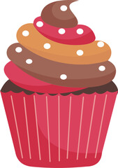 Sweet Cup Cake Chocolate Illustration