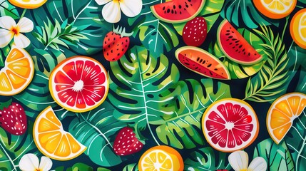 Summer pattern wallpaper