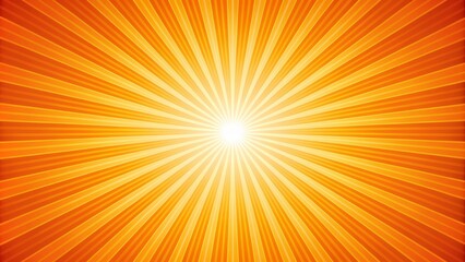 Obraz premium Vibrant orange sunburst pattern background featuring radial rays evoking feelings of warmth and energy, perfect for summer themed designs.